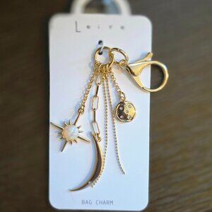 NEW Gold Tone Bag Charm